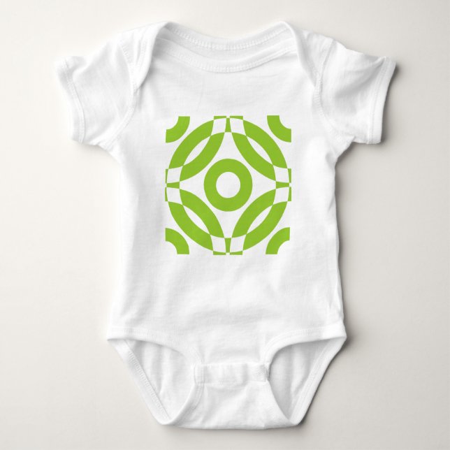 Decorative 02 - Martian Green Baby Bodysuit (Front)