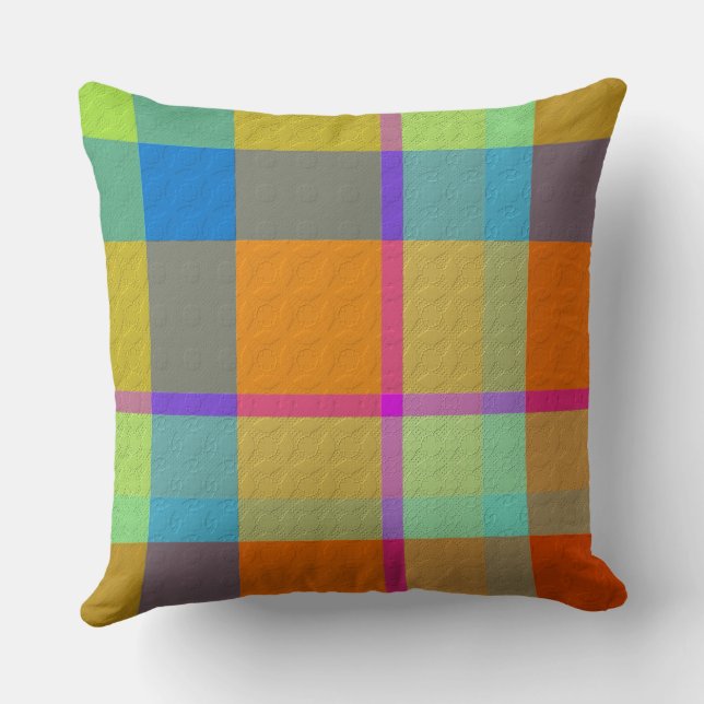  Decorative 2 Different Plaids  Cushion (Back)