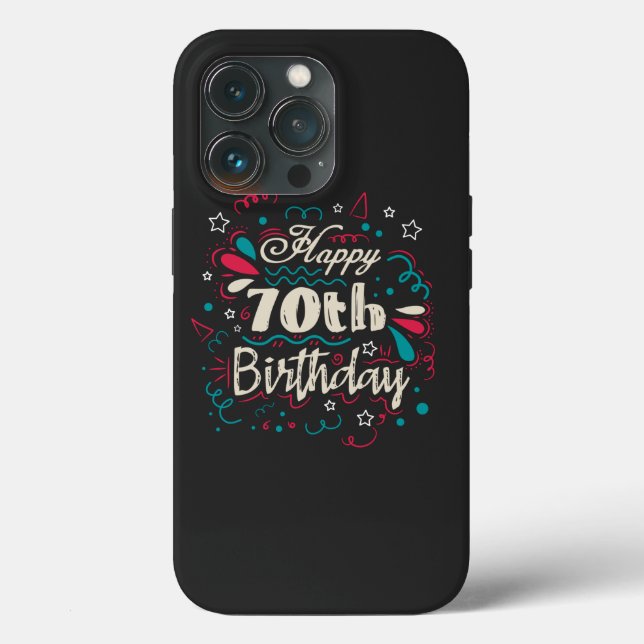 Decorative 70th Birthday Case-Mate iPhone Case (Back)
