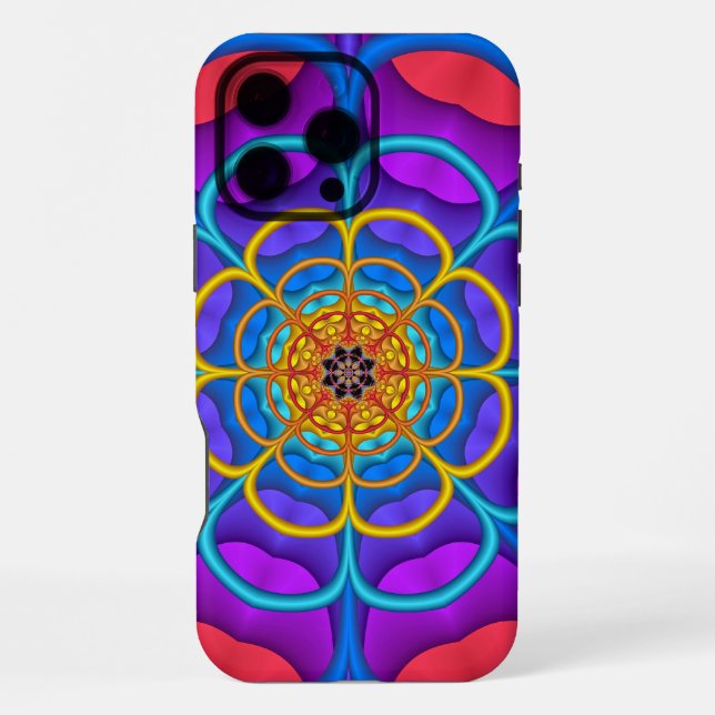Decorative abstract Flower shape iPhone Case (Back)