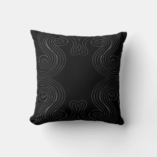 Decorative abstract ornament with spiral motifs cushion