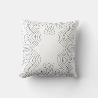Decorative abstract ornament with spiral motifs cushion
