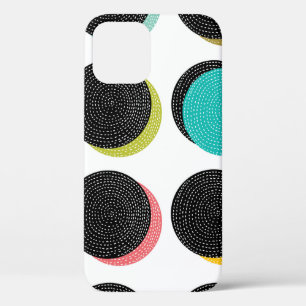 Decorative abstract polka dots in the style of the iPhone 12 case