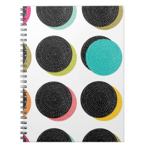 Decorative abstract polka dots in the style of the notebook