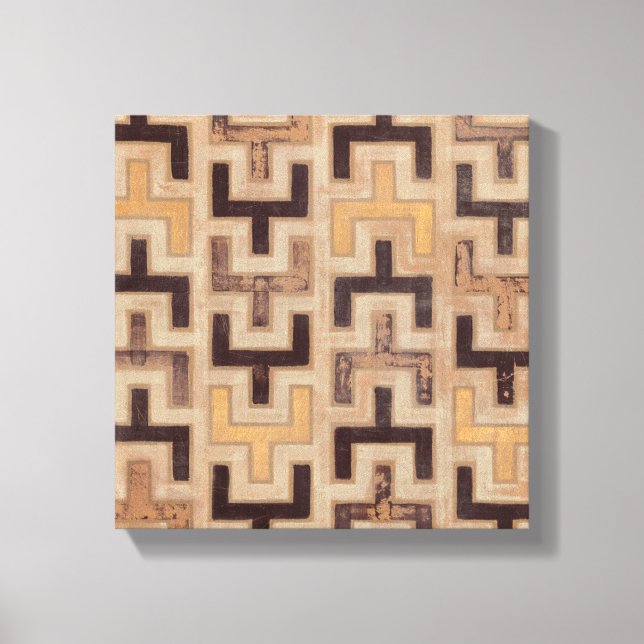 Decorative African Mudcloth Pattern Canvas Print (Front)