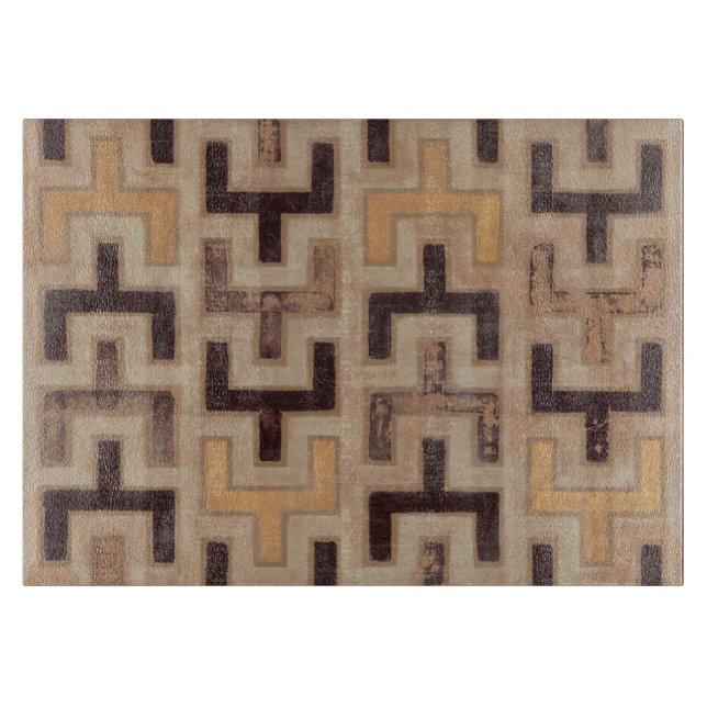 Decorative African Mudcloth Pattern Cutting Board (Front)
