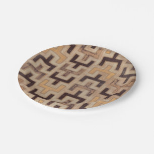 Decorative African Mudcloth Pattern Paper Plate