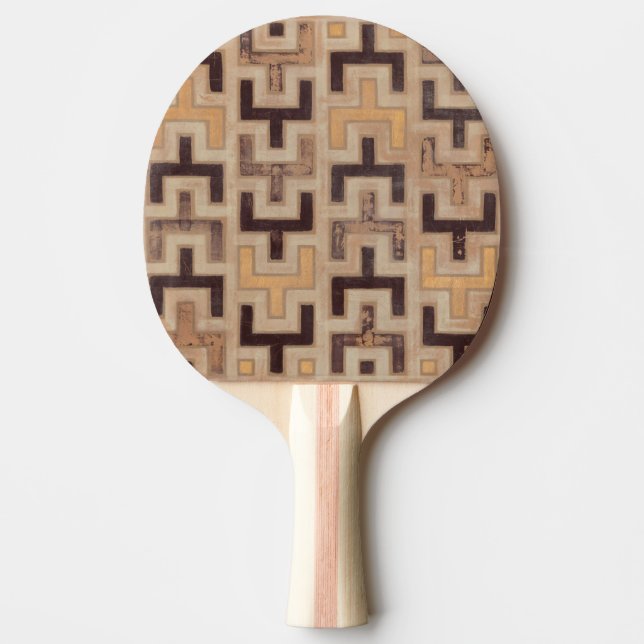 Decorative African Mudcloth Pattern Ping Pong Paddle (Front)