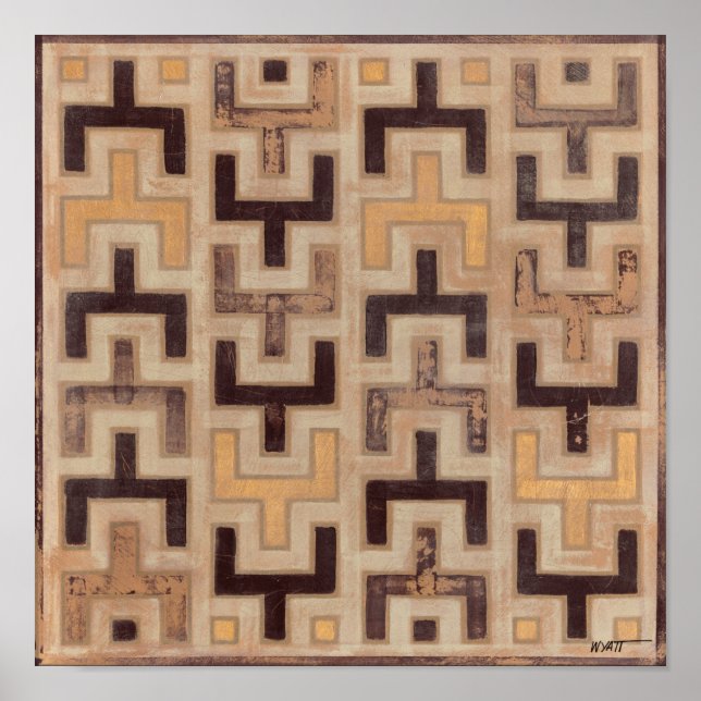 Decorative African Mudcloth Pattern Poster (Front)