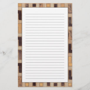 Decorative African Mudcloth Pattern Stationery
