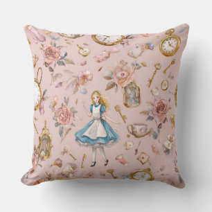 Decorative Alice in Wonderland Throw Pillow