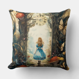 Decorative Alice in Wonderland Throw Pillow