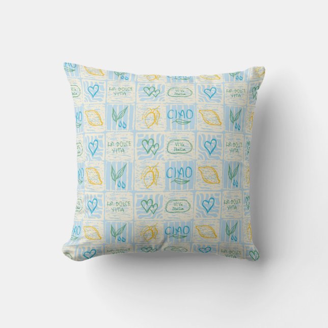 Decorative Amalfi style seamless pattern Cushion (Front)