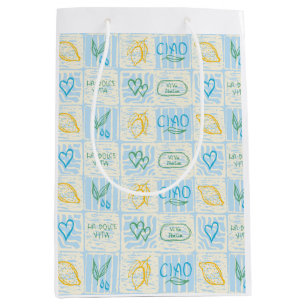 Decorative Amalfi style seamless pattern Medium Gift Bag