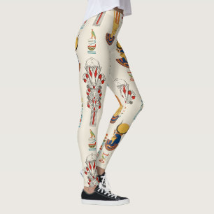 Decorative ancient Egyptian seamless pattern Leggings