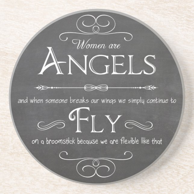 Decorative and Functional Coaster-Women Are Angels Coaster (Front)