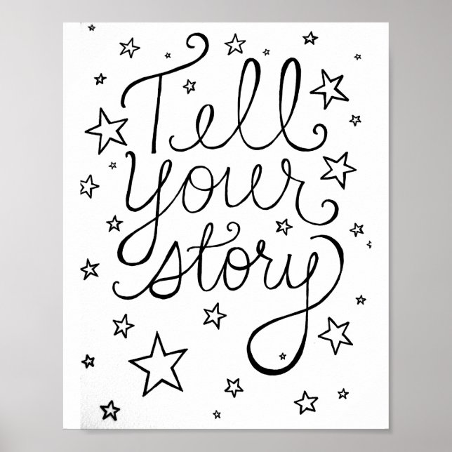 decorative art print- tell your story poster (Front)