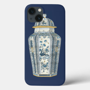 Decorative Asian Urn in Blue & White iPhone 13 Case