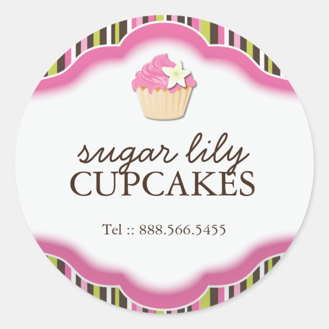 Decorative Bakery Stickers : Sugar Lily (Front)