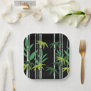 Decorative Bamboo Pattern Paper Plate