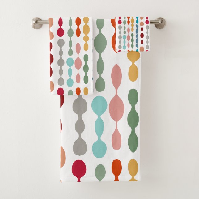 Decorative Barbells Bath Towel Set (Insitu)