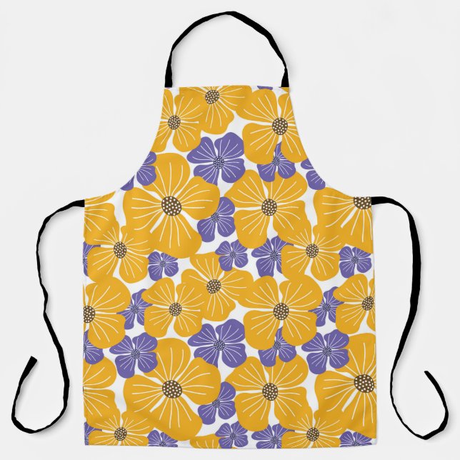 Decorative beautiful abstract modern style floral  apron (Front)