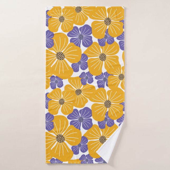 Decorative beautiful abstract modern style floral  bath towel (Bath Towel)