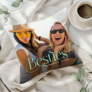 Decorative BESTIES, Best Friends Overlay Photo Cushion