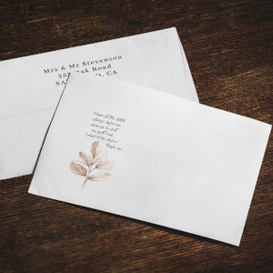 Decorative Bible Verse Return Address  Envelope