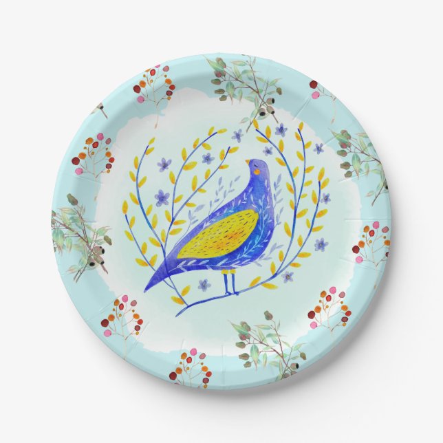 Decorative Bird paper plate (Front)