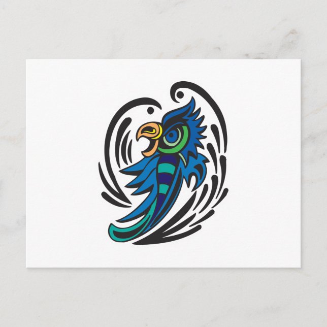 Decorative Bird Tattoo Design Postcard (Front)
