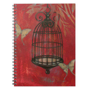 Decorative Birdcage with Butterflies Notebook