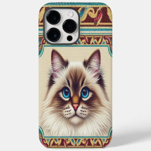 Decorative Birman Cat Colourful Framed Border Case-Mate iPhone 14 Pro Max Case