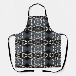 Decorative black and white pattern apron
