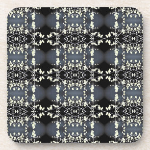 Decorative black and white pattern coaster