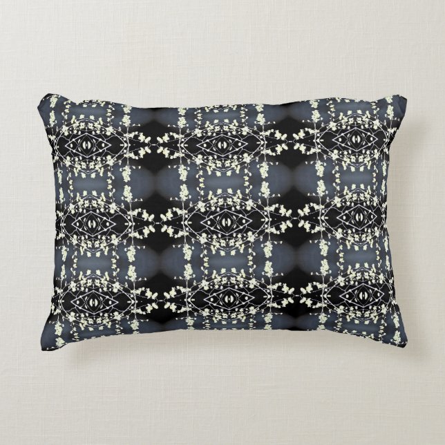 Decorative Black and White Pattern Cushion (Front)