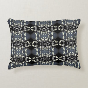 Decorative black and white pattern cushion