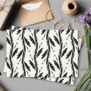 Decorative Black Vines Pattern Tissue Paper