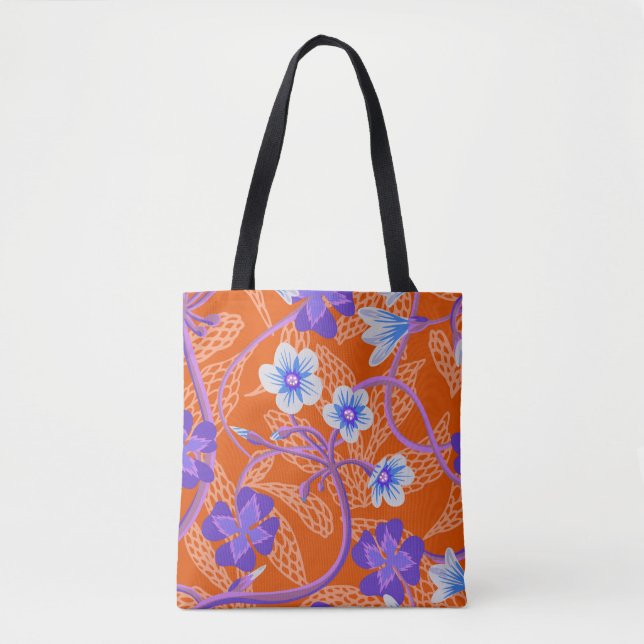 Decorative blooming wildflowers. Summer floral bac Tote Bag (Front)