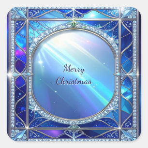 Decorative Blue Frame Sticker