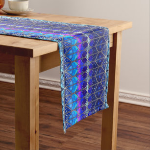 Decorative Blue Holiday Table Runner