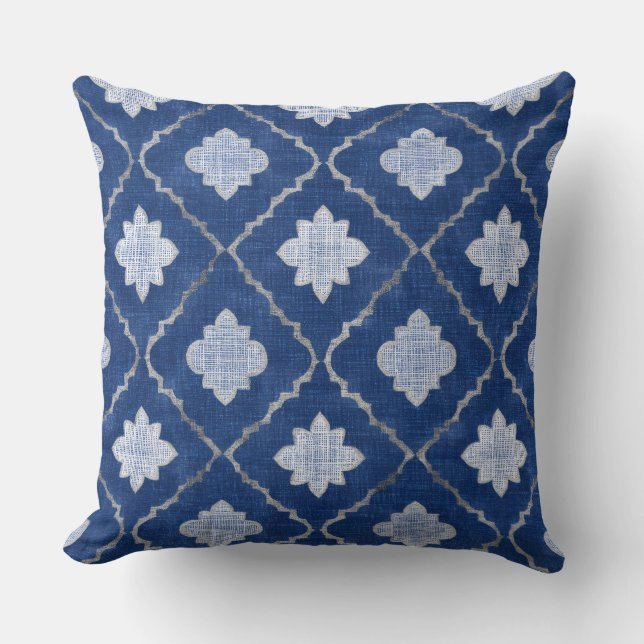 Decorative Blue Pillow (Front)