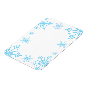 Decorative Blue Snowflake Magnet. Magnet