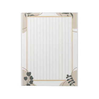 Decorative Border Paper <Brown>[ch19] Notepad