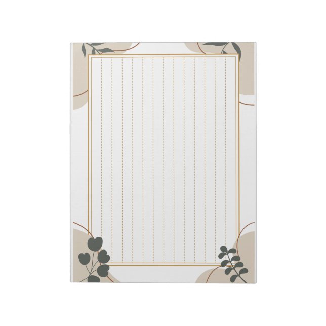 Decorative Border Paper <Brown>[ch19] Notepad (Rotated)