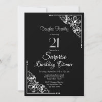 Decorative Border Surprise 21st Birthday Dinner