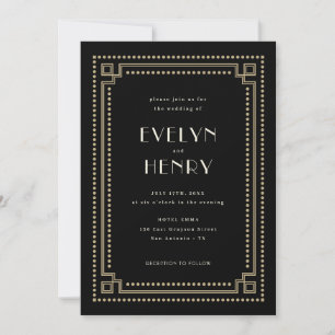Decorative Border Wedding Invitation