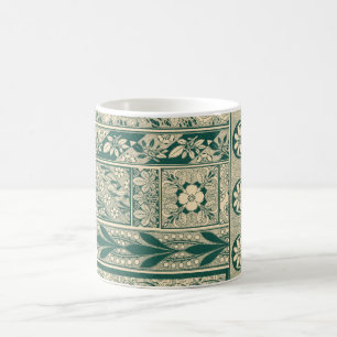 Decorative Botanical Art Nouveau Pattern Coffee Mug