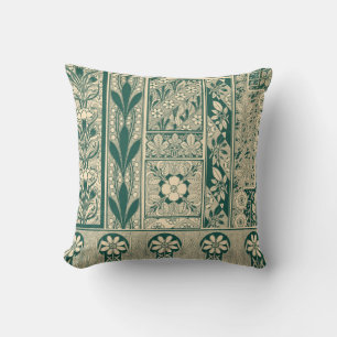 Decorative Botanical Art Nouveau Pattern Cushion