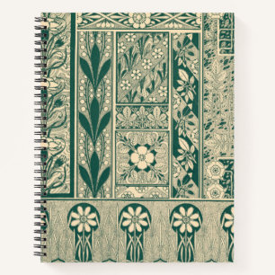 Decorative Botanical Art Nouveau Pattern Notebook